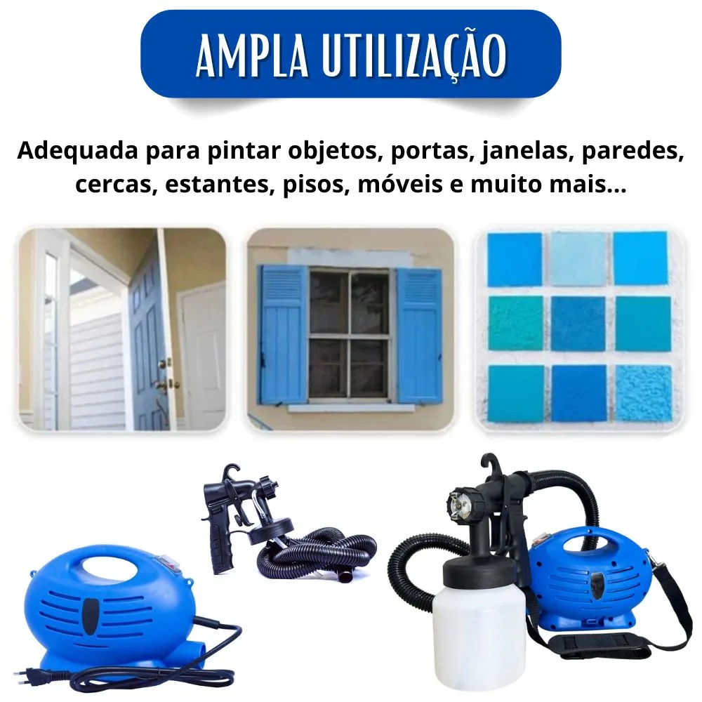 Pistola de Pintura MaxPaint Elétrica Com Compressor Compacto 650w – Pulverizador de Alta Potência e Precisão Lojas Centers