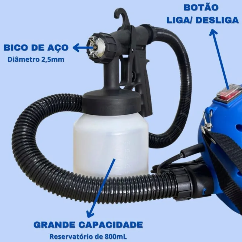 Pistola de Pintura MaxPaint Elétrica Com Compressor Compacto 650w – Pulverizador de Alta Potência e Precisão Lojas Centers