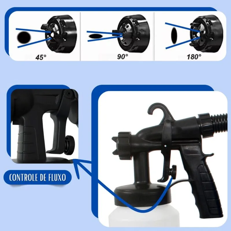 Pistola de Pintura MaxPaint Elétrica Com Compressor Compacto 650w – Pulverizador de Alta Potência e Precisão Lojas Centers