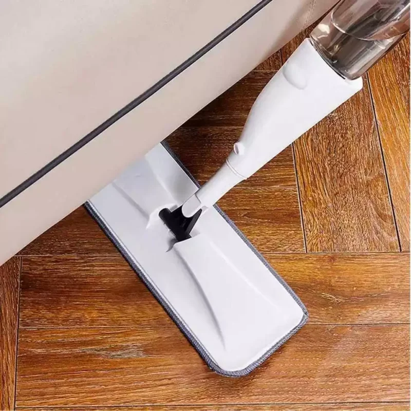 Mop Spray Giratório Multifuncional Com Reservatório 350mL Borrifa Limpa e Seca